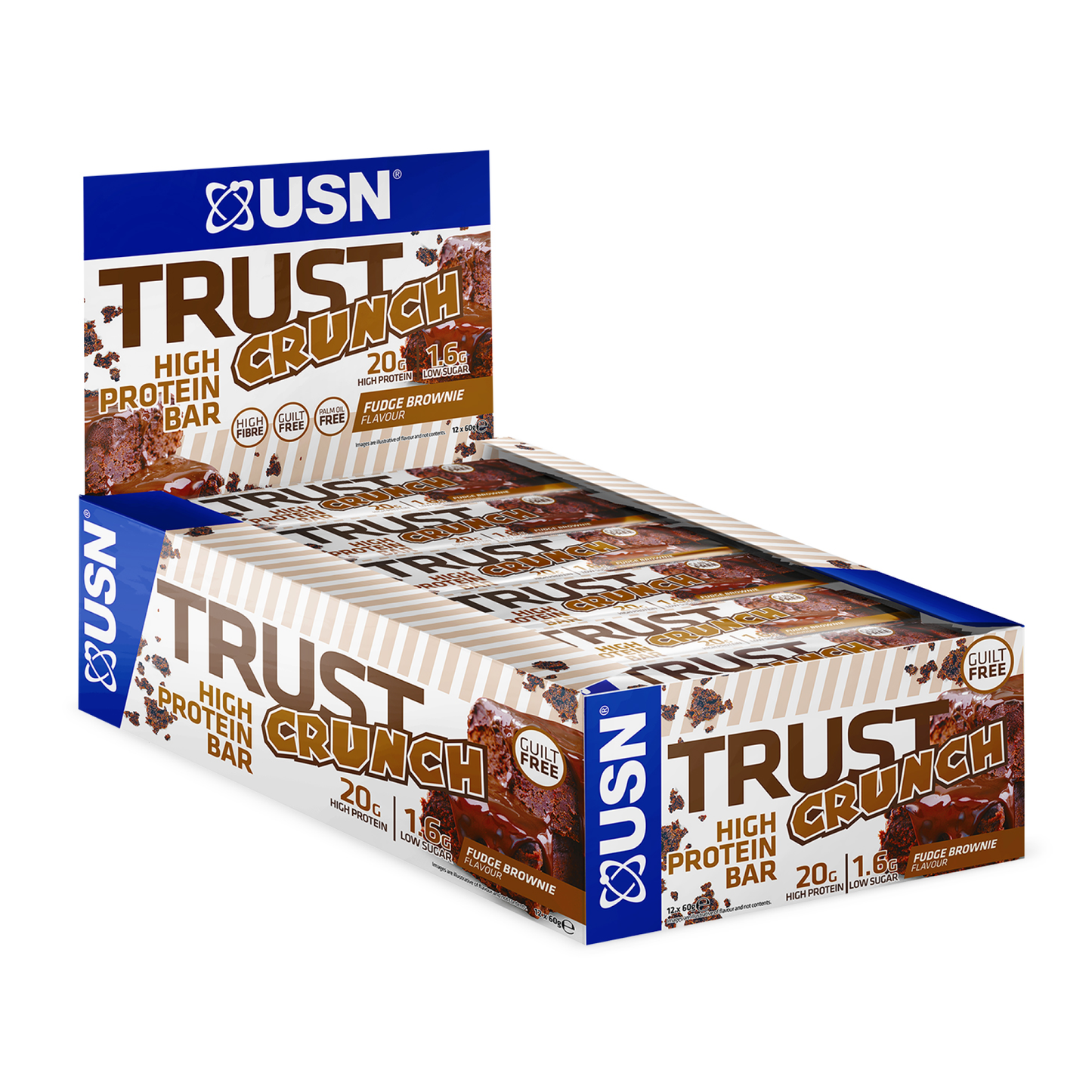 ‍Trust Crunch Bar - Low Calorie High Protein Snack (12 x 60g) (100% off)