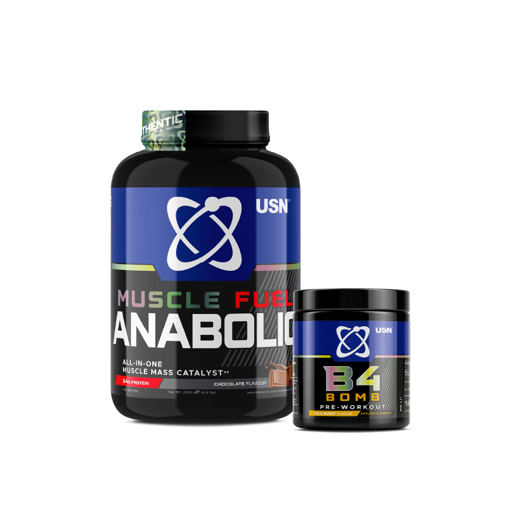 Muscle Fuel Anabolic 2kg & B4 Bomb 300g Pre-Workout Bundle