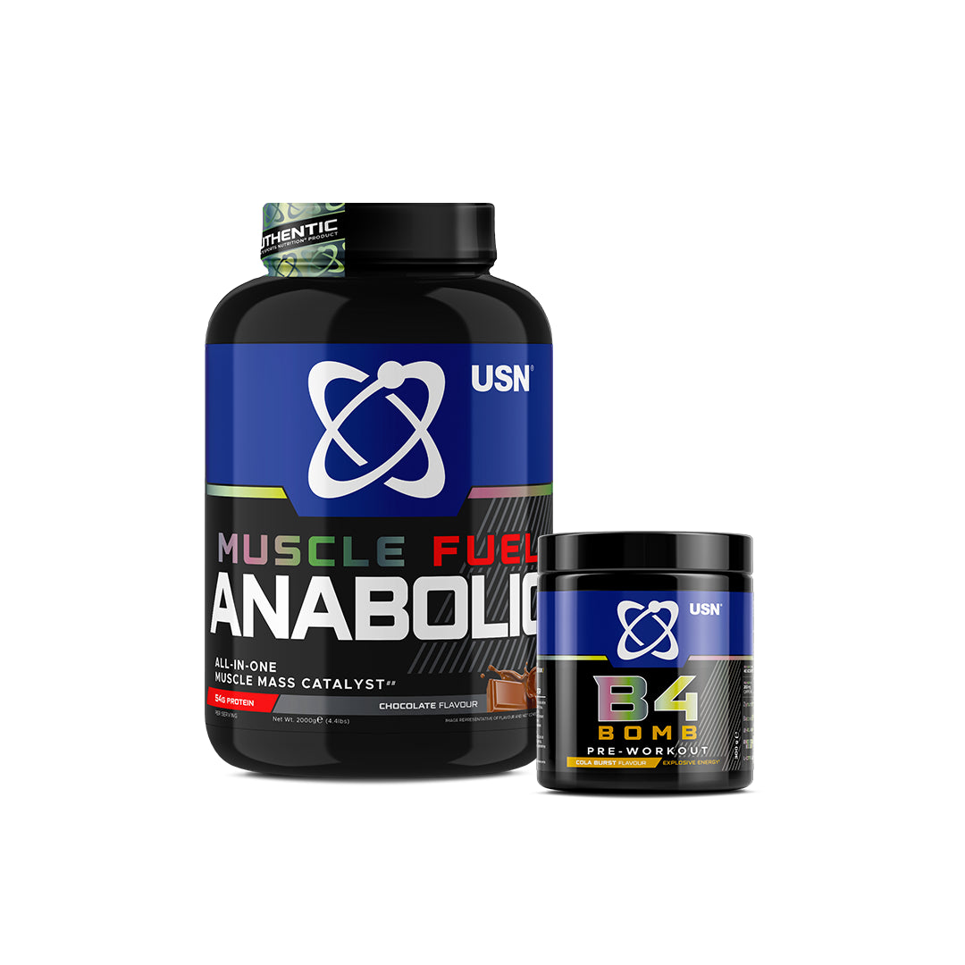 Muscle Fuel Anabolic 2kg & B4 Bomb 300g Pre-Workout Bundle