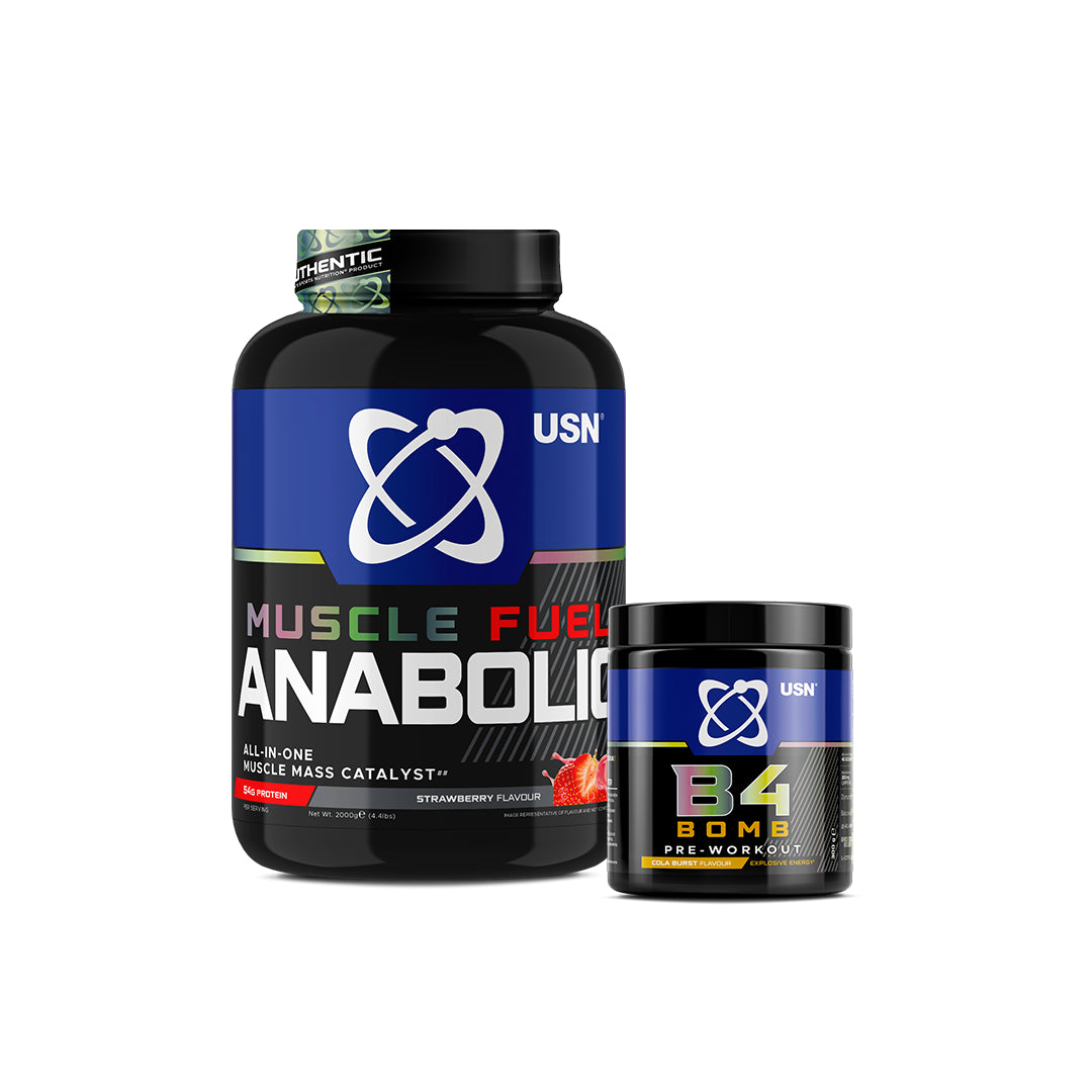 Muscle Fuel Anabolic 2kg & B4 Bomb 300g Pre-Workout Bundle