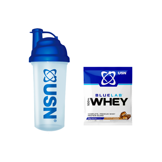 Shaker & BlueLab Whey Sample