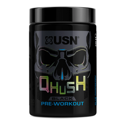 Qhush Black Preworkout Blue Raspberry